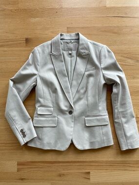 Banana Republic Cotton Blend tailored Blazer Beige/Tan size 6